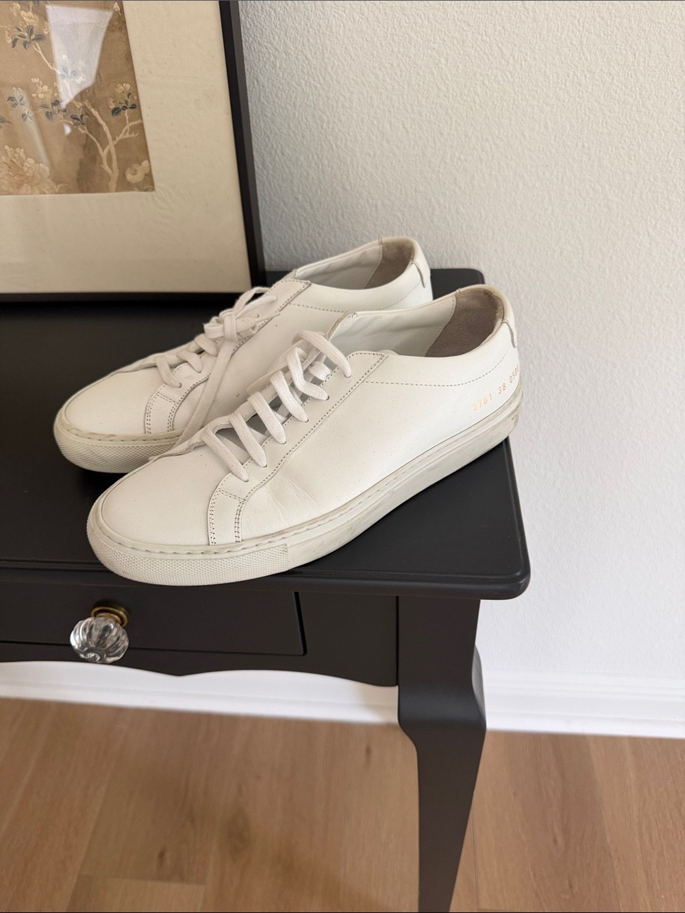 White Leather common projects women’s Low-Top Sneakers